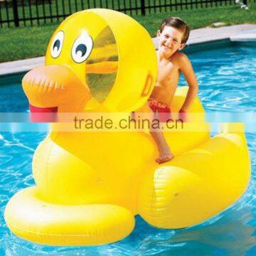 yellow ducky ride-on Water floating items Inflatable water rider