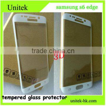Factory Low Price!Premium Quality Perfect For Samsung s6 Edge Silk Printing 3D Tempered Glass Manufacturer/wholesale Price