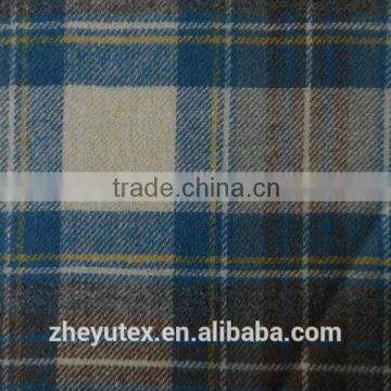 hot sale Wool viscose blend tartan wool fabric for overcoat