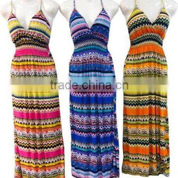 Wholesale cheap summer dresses floral chevron tie dye assorted
