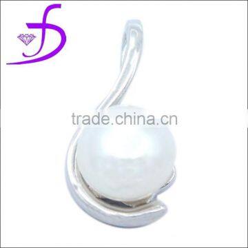 925 Sterling Silver jewelry wholesale single pearl pendant necklace