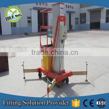 10M Single mast aluminum lift table electric hydraulic vertical one man lift