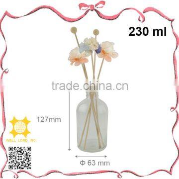 Hot selling home fragrance cylinder flower stick glass diffuser