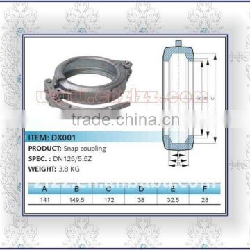 concrete pump snap coupling