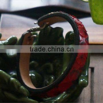 Stylish Genuine Python Skin Snakeskin Wristlet Girls Genuine Leather Wrist Belt photo-1