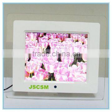 8 inch wall mounted clock acrylic digital photo frame