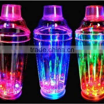 plastic led flashing cocktail shakers, barware shakers