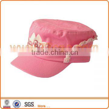 fashion pink cadet military cap for girls