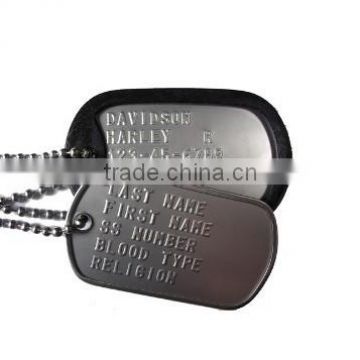 Embossed Dog Tag ,dog tag with chain ,