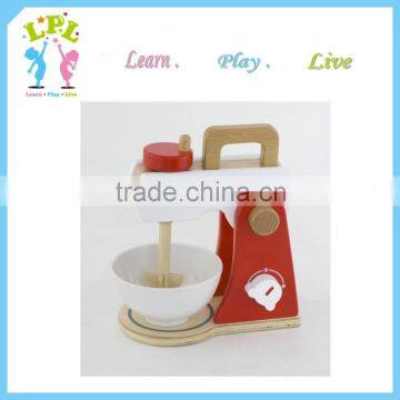 Dramatic play children toy mighty mixer and beech wood furniture