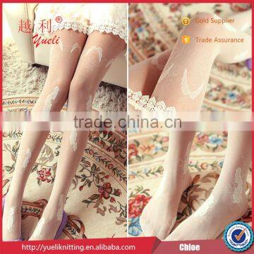 Chinese made hot price jacquard japanese sexy women silk nylon stockings