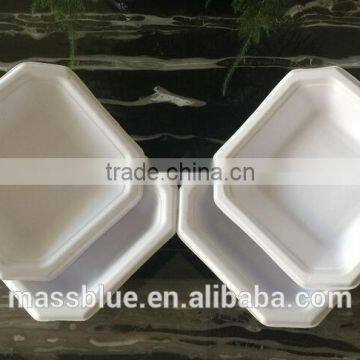 High quality white color paper plate with small size square shape