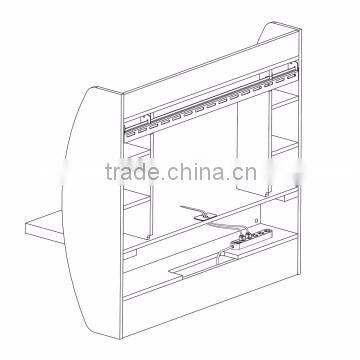 Space Savings Wooden Simple Computer Desk On The Wall photo-3