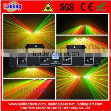 Four Lens 2xRed and 2xGreen stage laser lighting