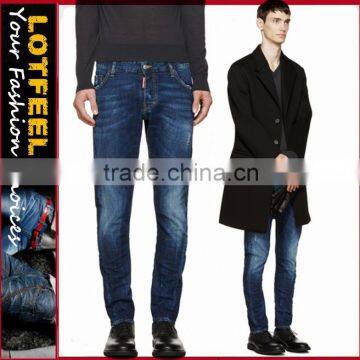 Biker Jeans Blue Denim jeans pantalon (LOTK098)