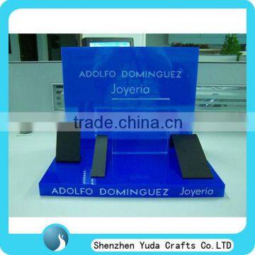 Blue acrylic tabletop display stand jewelry display stand wholesale