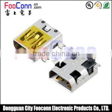 high quality mini usb 10pin female connector SMT type