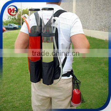 novely Wine/Backpack drinking beer tower/hot saleDouble Beverage distributor