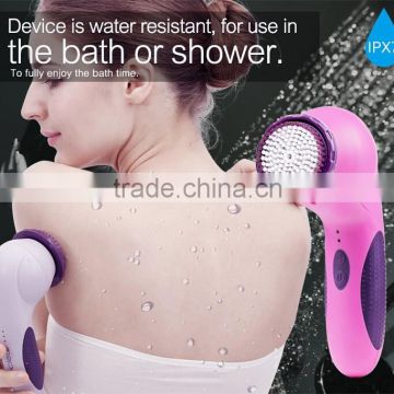 Electric face and body cleansing brush with Wireless inductive charging