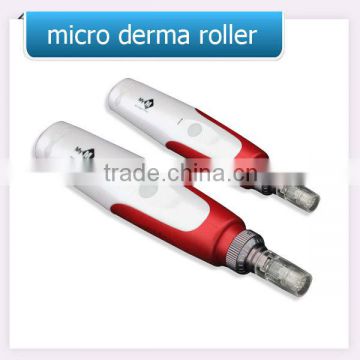 Auto MYM derma roller kits/ Red electric skin roller with 2 needles head -EL011