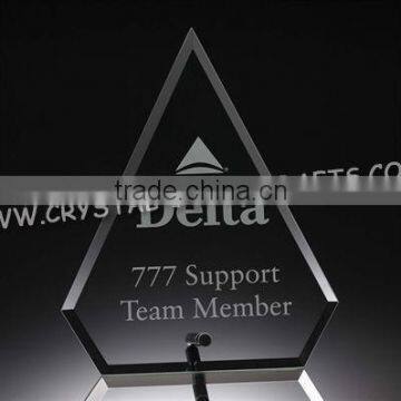 High Qulity Glass Military Award Trophy Transparent