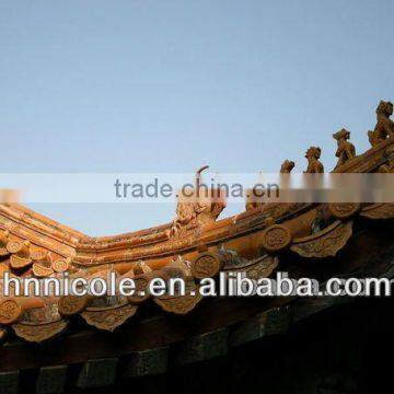 Chinese classical roofing tiles with carving craft