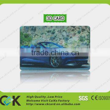 Customized PET 3D lenticular card in china printing manufacturer