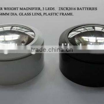 Dome magnifier, LED light