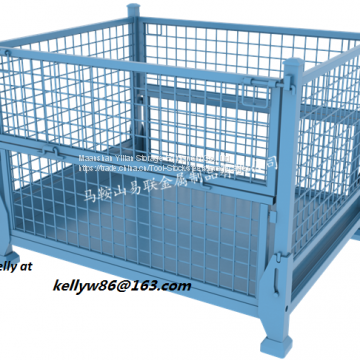 Foldable and Stackable Warehouse Use Wire Pallet Mesh Cages/container photo-2