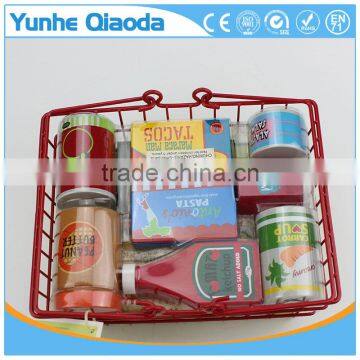 Fun Durable Wooden Food Set for Years of Play Wooden a Basket of Seasoning Bundle Wood Version photo-3