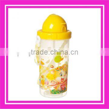 plastic cup for children / plastic water bottle with straw