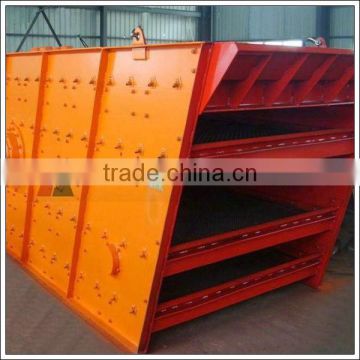 Circular vibrating sand sieving scene, 3 decks sand sieve