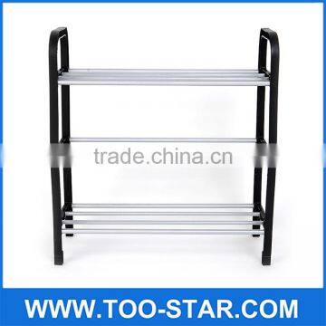 Popular Combination Environmental Plastic home 4 Tier Shoes Rack Shelf Storage Organizer Metal Pipe Stand Holder Shelves