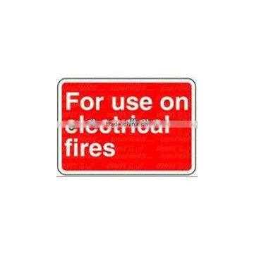 For use on electrical fires Safety Sticker