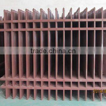 2014 hot sale powder coated square tube iron fence