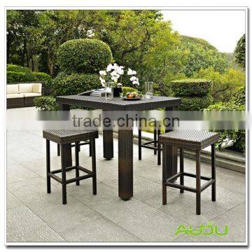 Audu Aluminium Metal Wicker Bar Counter Rattan