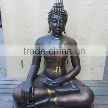Fiberstone Golden Coat Standing Buddha Staute photo-3