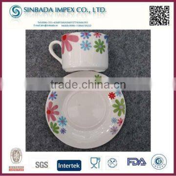 Ceramic Straight Shape Mini Tea Cup And Saucer