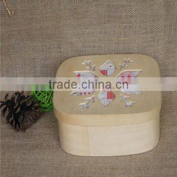 Laser Cut Art Mind Balsa Wood Decorative Christmas Gift Boxes With Lids photo-2