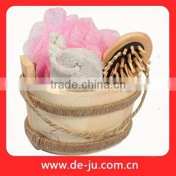 Natural Wooden Spa Five Pumice Stone Bath Set photo-2