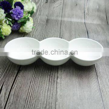 Unique Design Customized Bulk Stock White Devide Ceramic Round Soup&Salad&Snack Bowl photo-2