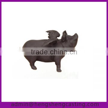 popular animal cast iron angel pig statues