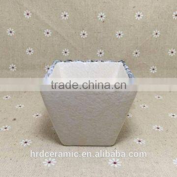 China Manufacturer Stocked White Porcelain Square Ceramic Dish photo-2