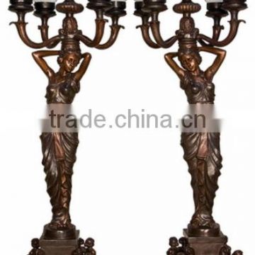 Bronze Ladies Lamps Torchieres