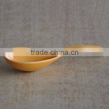 Japanese Style Ceramic Soup Spoon With Solid Color photo-2