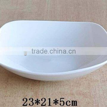 squae white porcelain soup bowl