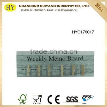 Unfinished Paulownia Wood Weekly Memo Board photo-3