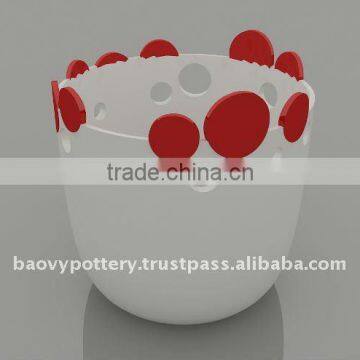 AAO New design fiberglass planter, fiberglass pot, FRP flower pot