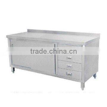 stainless steel kitchen work table with 4 drawers