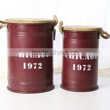Kitchen Storage Metal Sugar Coffee Tea Canister With Bamboo Lid photo-4